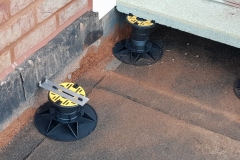 Universal Pedestal for paving and decking close up with slab