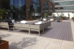Universal pedestal for paving and decking Commodity Quay St Katherines Dock London