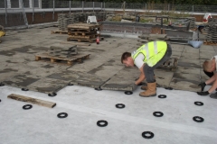 How to lay slabs onto plastic paving pads