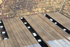 Composite decking frame and boards