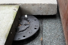 Minipad paving support pad with concrete paving
