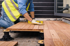 Installing-ipe-decking-tiles-on-self-levelling-pads