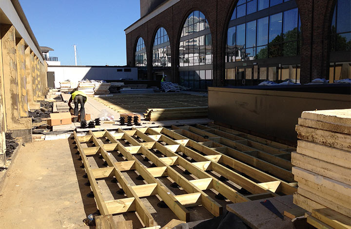 View of Decking in St Katherine's Dock, London