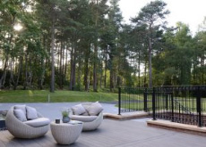 An image of a completed decking project in Finchampstead