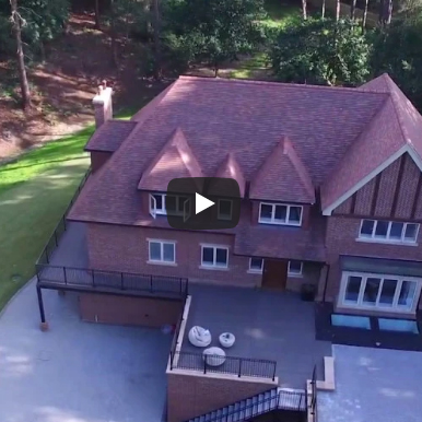 An overhead shot of the completed installation at Finchampstead