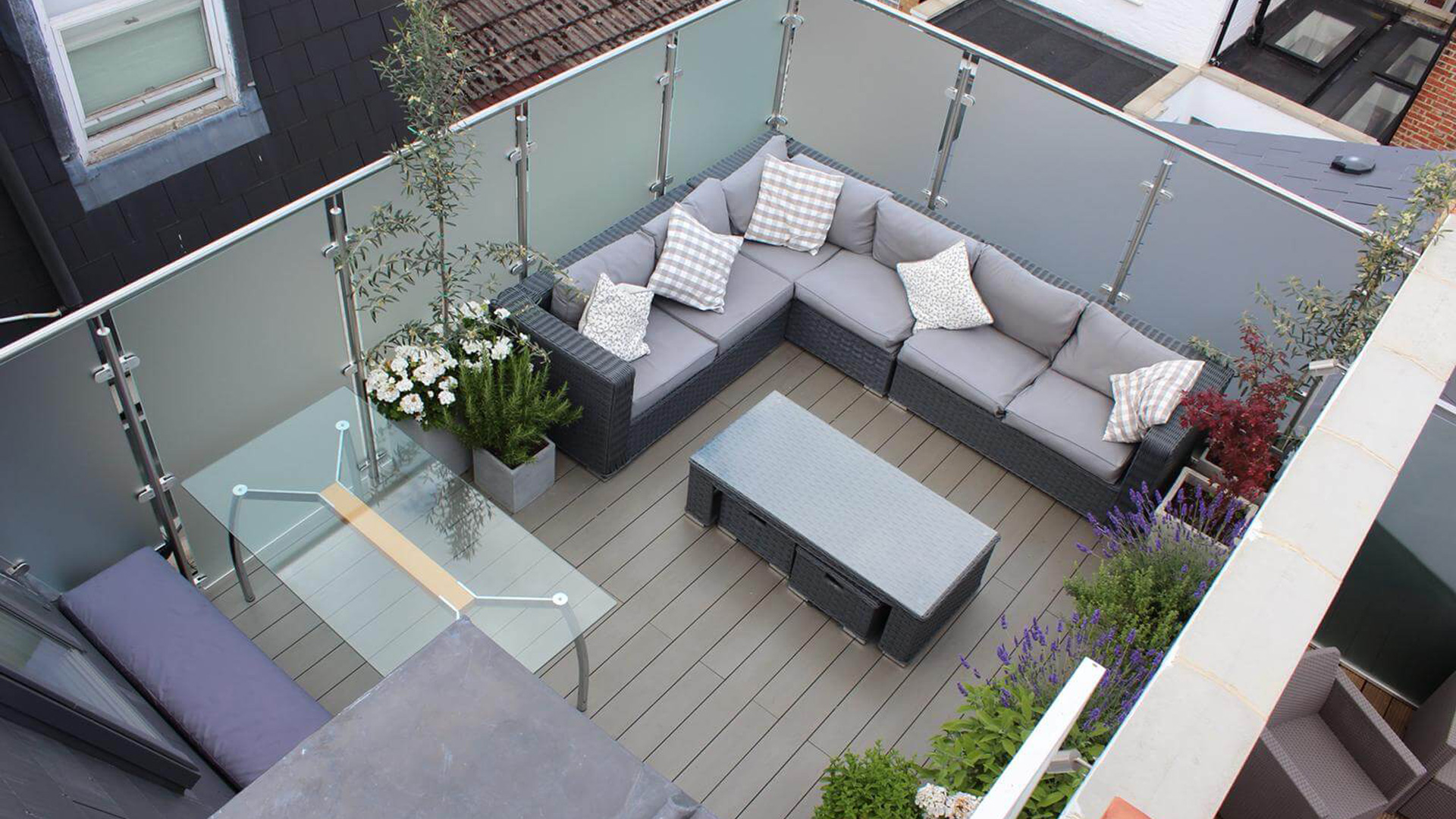 A decking installation in Fulham