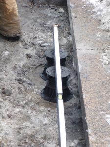 Megapad Paving pads with granite pavement slabs