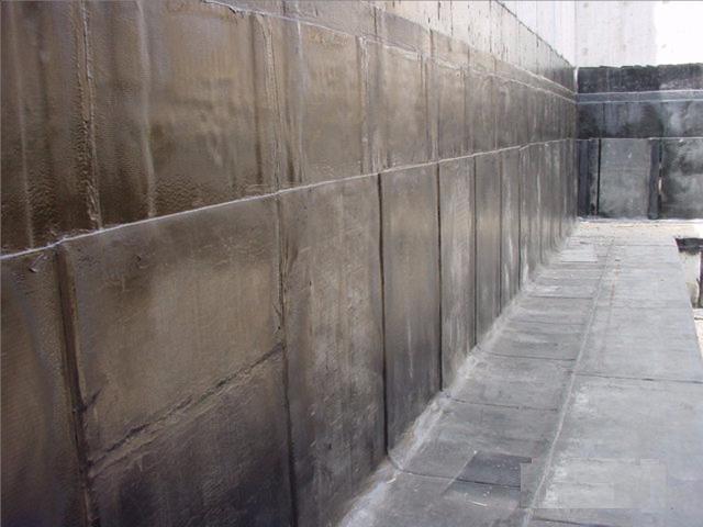 Protecto-board protection board bonded to vertical plane 2