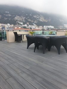 WPC composite decking grey