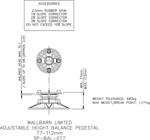 77-112mm BALANCE adjustable pedestal