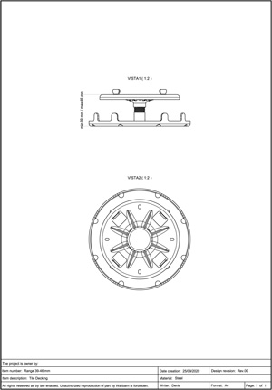 Class A2-s1, d0 Pedestal for Decking 39-46mm