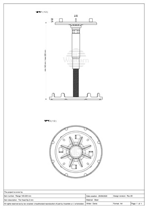 Class A1 Pedestal for Paving 140-220mm