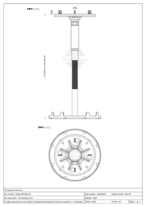 Class A1 Pedestal for Paving 220-300mm