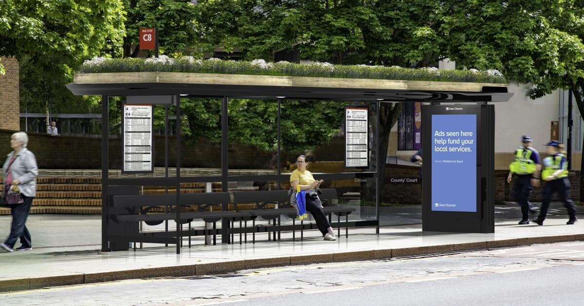 Bee bus stop M-Tray green roof Derby