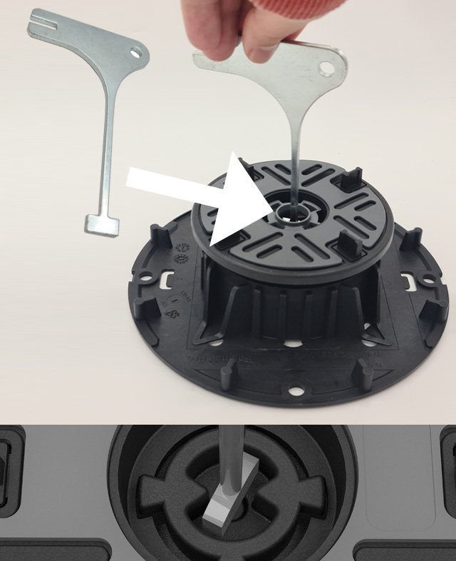 Selflevelling Heavy Duty Pedestal Key Wallbarn