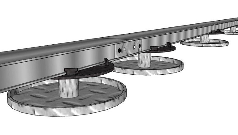 25mm-Box-Rail-on-MetalPad-with-straight-bracket-2