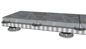 50mm Box Rail on MetalPad with headpiece and paver