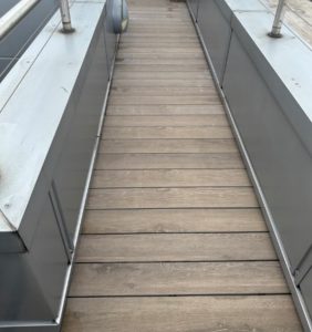 Exadeck fire rated porcelain decking system