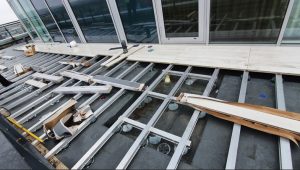 MetalPad D and X deck porcelain decking substructure