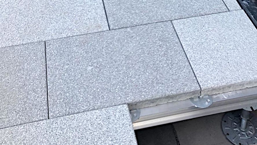09 concrete flags on fire rated pedestals