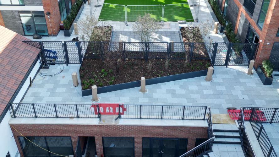 19 Wallbarn fire rated paving planter system
