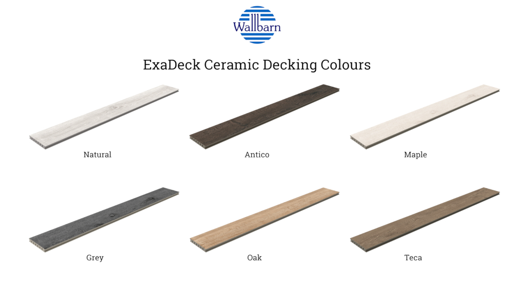 ExaDeck Ceramic Decking colours