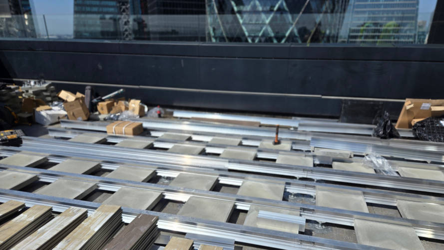 13 Wallbarn concrete slabs ballsting Exadeck fire decking