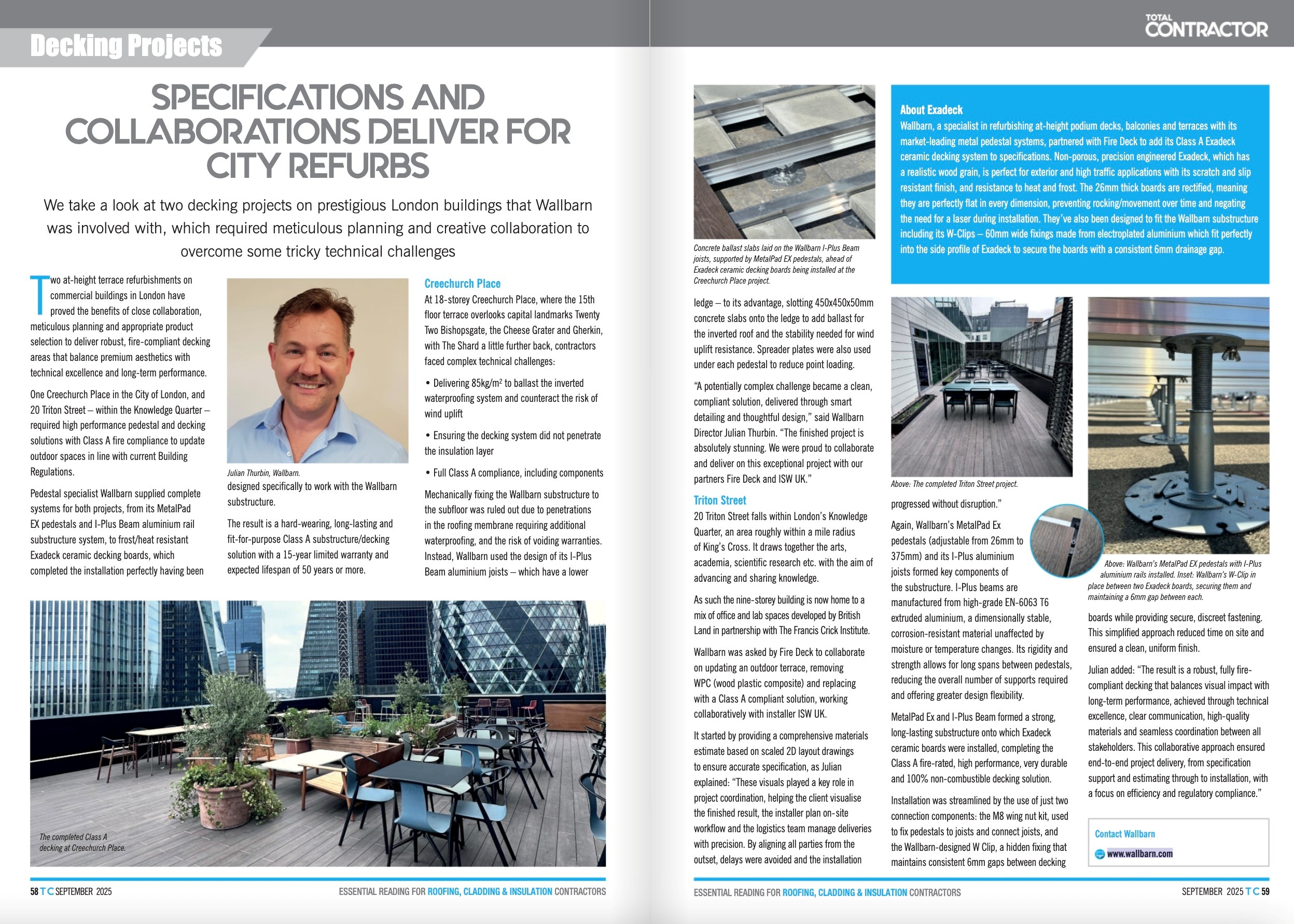 Specifications and collaborations deliver for city refurbs